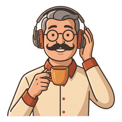 Dad raises a mug in a toast