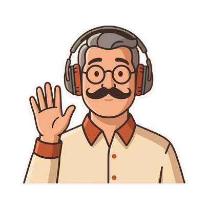 Dad waves hello
