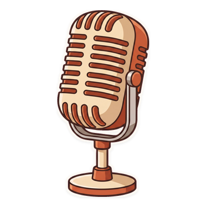 A vintage broadcast microphone
