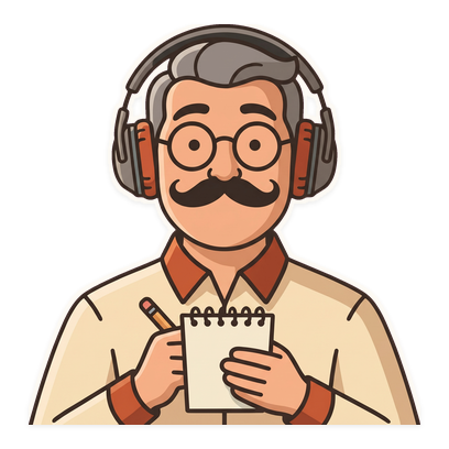 Dad waits with a notepad and pencil to take a request